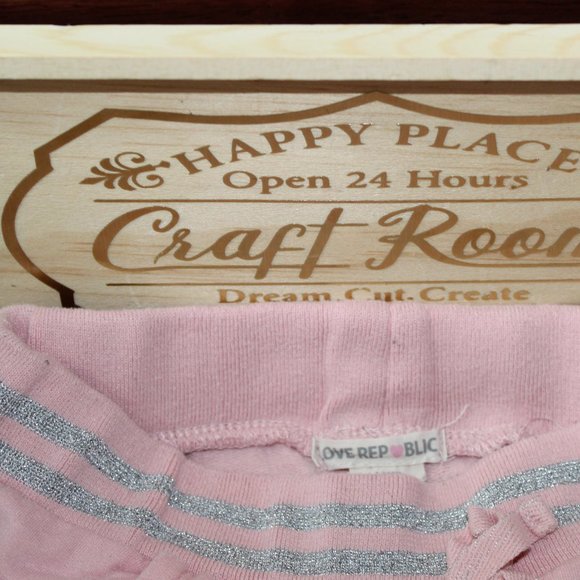 LOVE REPUBLIC "AWESOME" Pink and Silver Girls 6X Sweatpants Joggers - Picture 7 of 13